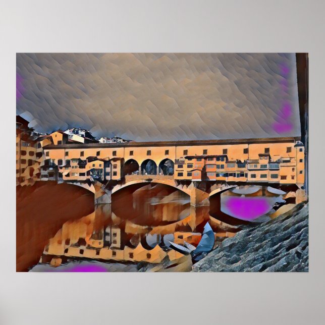 Ponte Vecchio Card Poster (Framsidan)