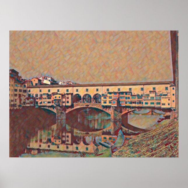 Ponte Vecchio Card Poster (Framsidan)