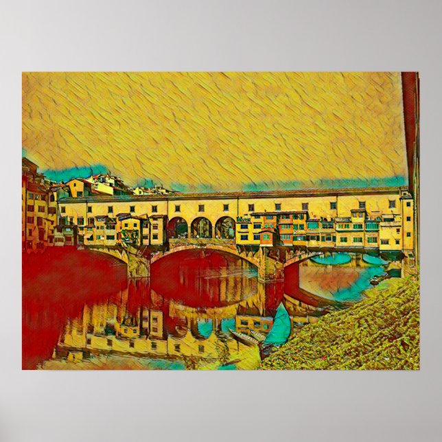 Ponte Vecchio Card Poster (Framsidan)
