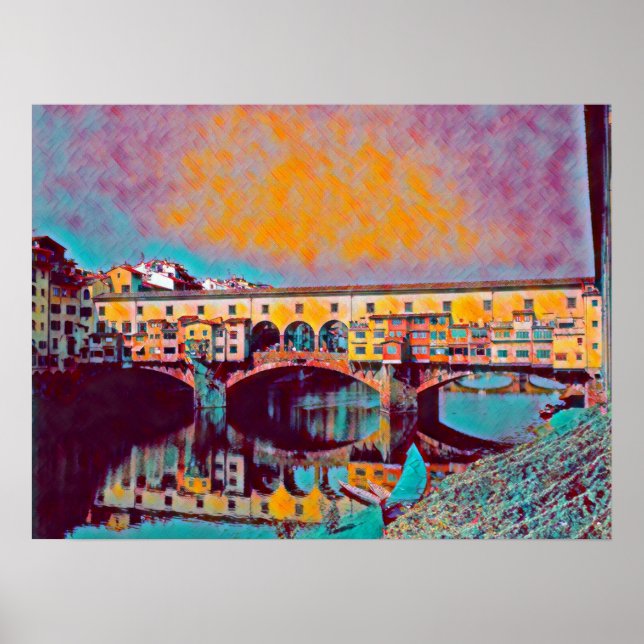 Ponte Vecchio Card Poster (Framsidan)