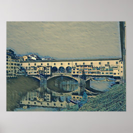 Ponte Vecchio Card Poster
