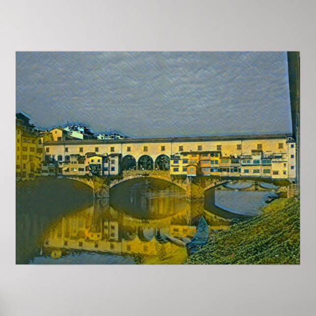 Ponte Vecchio Card Poster (Framsidan)