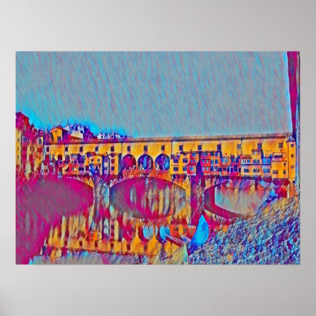 Ponte Vecchio Card Poster (Framsidan)