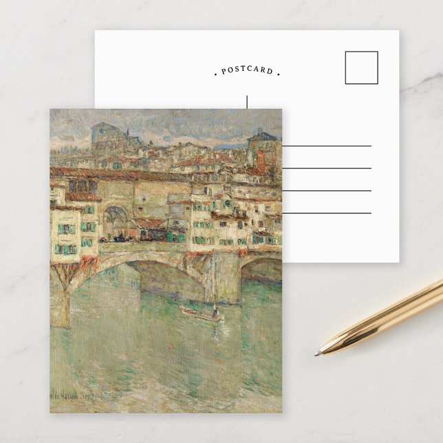 Ponte Vecchio | Childe Hassam Vykort (Skapare uppladdad)