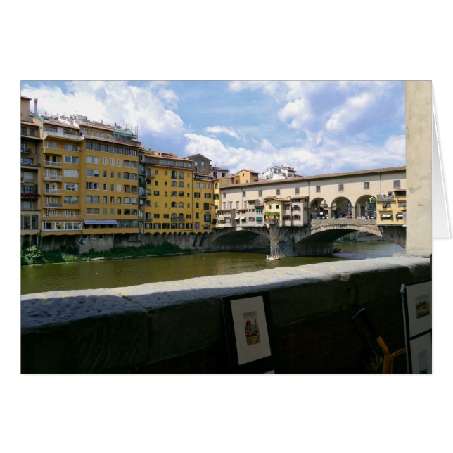 Ponte Vecchio Florence italien Hälsningskort (Framsidan Horizontal)
