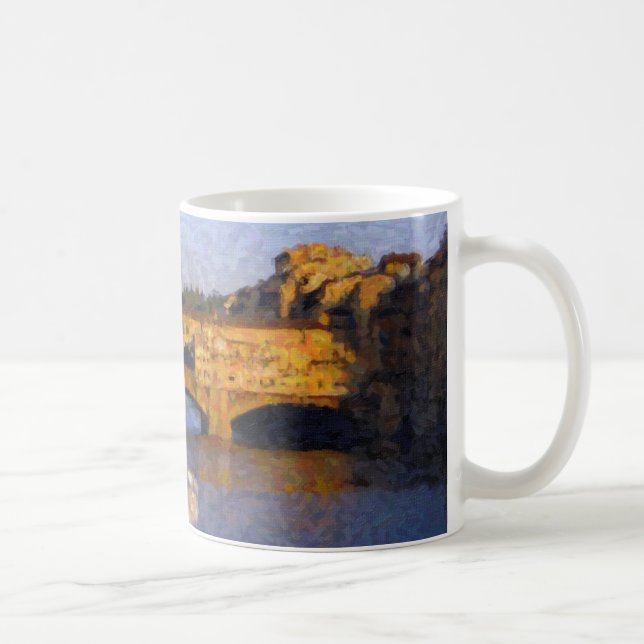 "Ponte Vecchio, Florence, italien" mugg (Höger)