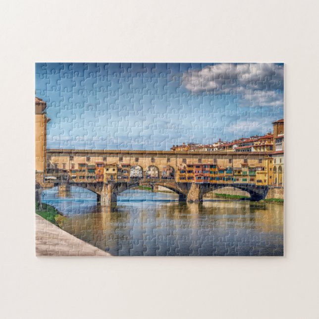 Ponte Vecchio Florence Italien Photo Pussel (Horisontell)