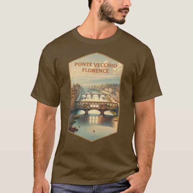 Ponte Vecchio Florence T Shirt (Framsida)