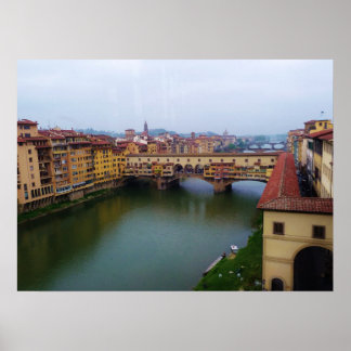 Ponte Vecchio, Florens, Italien Poster