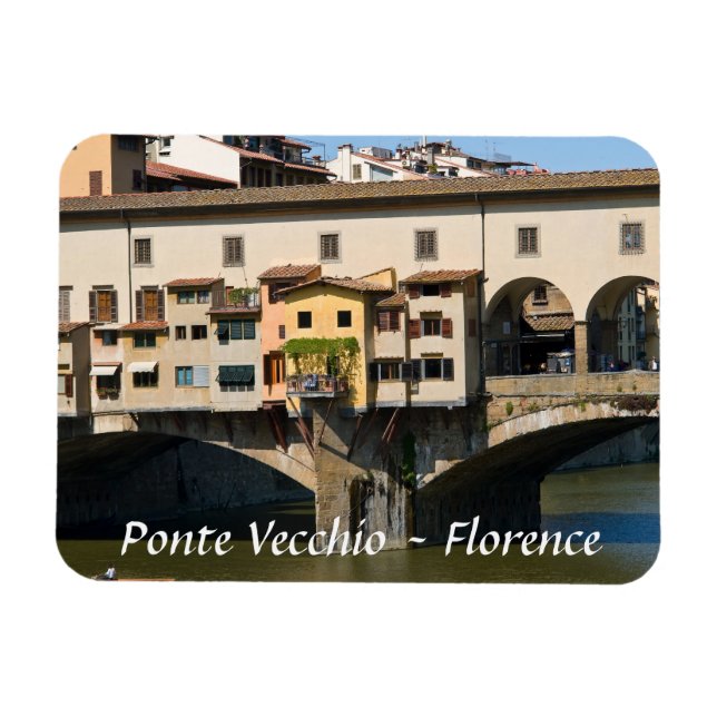 Ponte Vecchio - Florens, Toskana, Italien. Magnet (Horisontell)