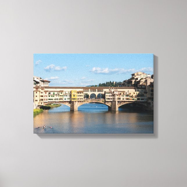 Ponte Vecchio gamla bron - Florens, Italien Canvastryck (Framsida)