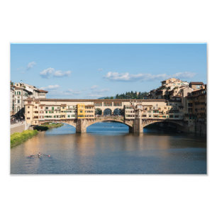 Ponte Vecchio gamla bron - Florens, Italien Fototryck