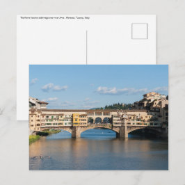 Ponte Vecchio gamla bron - Florens, Italien Vykort