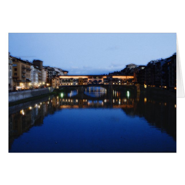 Ponte Vecchio Hälsningskort (Framsidan Horizontal)