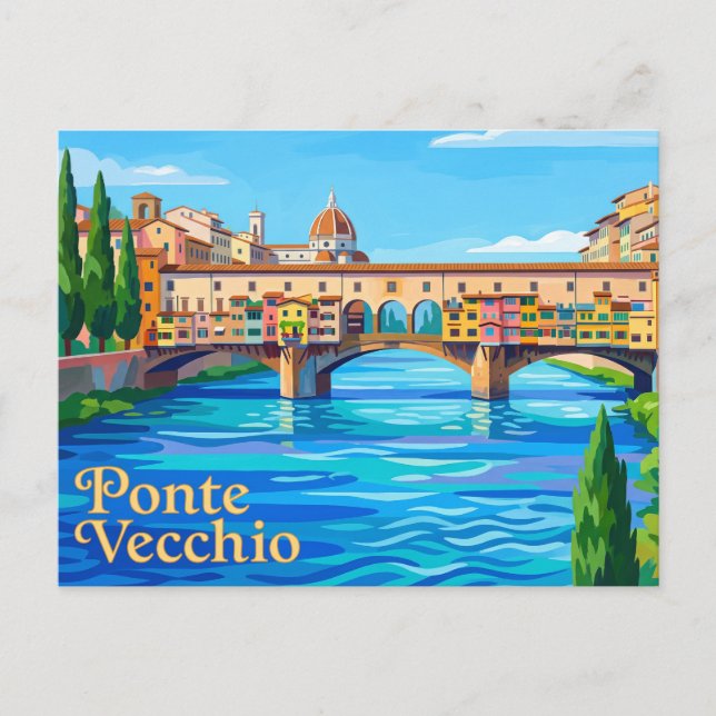 Ponte Vecchio Italien Vykort (Framsida)
