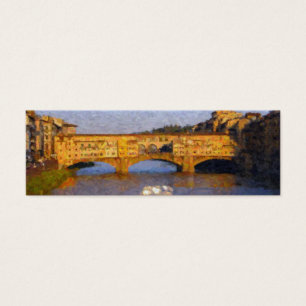 Ponte Vecchio italienska Florence överbryggar Litet Visitkort
