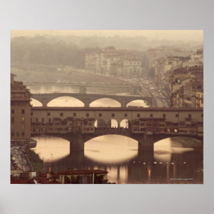 Ponte Vecchio och Arno Poster