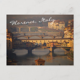 Ponte Vecchio och Bridges of Florence, Italien Vykort