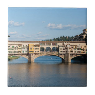 Ponte Vecchio old bridge - Florence, Italien Kakelplatta