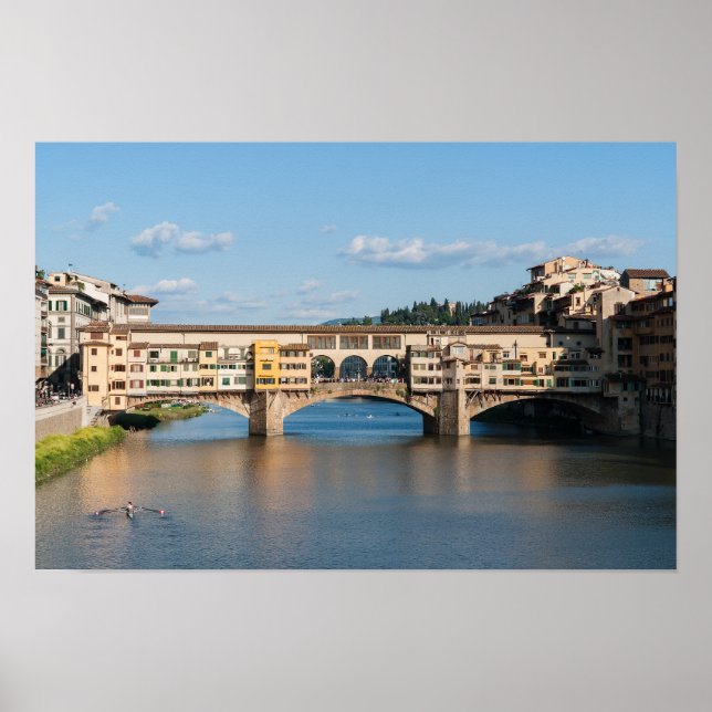 Ponte Vecchio old bridge - Florence, Italien Poster (Framsidan)