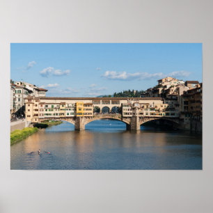 Ponte Vecchio old bridge - Florence, Italien Poster