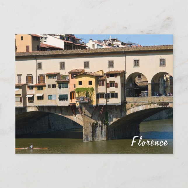 Ponte Vecchio old bridge - Florence, Italien Vykort (Framsida)