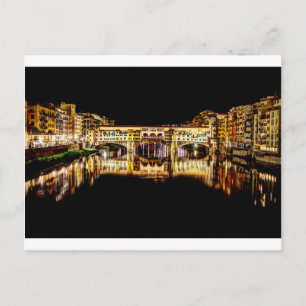 Ponte Vecchio på natten Vykort