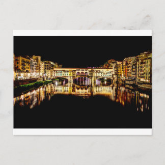 Ponte Vecchio på natten Vykort