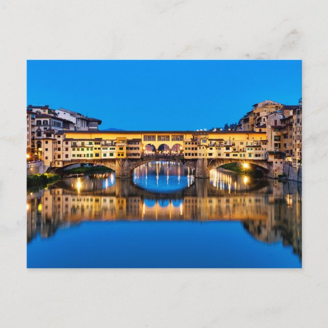 Ponte Vecchio på natten Vykort (Framsida)