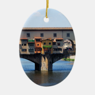 Ponte Vecchio prydnad Julgransprydnad Keramik