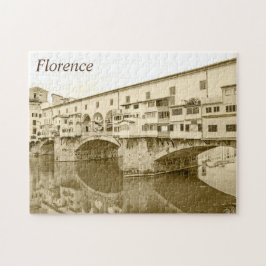 Ponte Vecchio Sepia skissar Pussel
