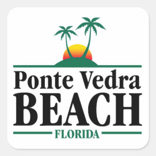 Ponte Vedra Beach Fyrkantigt Klistermärke