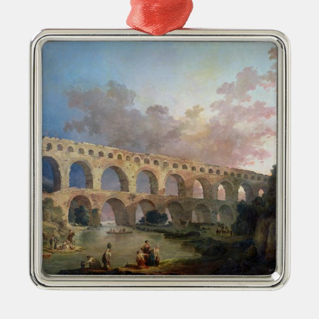 Ponten du Gard, Nimes, c.1786 Julgransprydnad Metall (Framsidan)