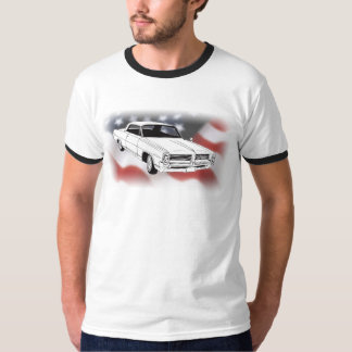 Pontiac 1964 Bonneville över USA flaggan T Shirt