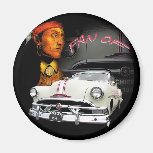 Pontiac Chieftain 1953 Magnet (Framsidan)