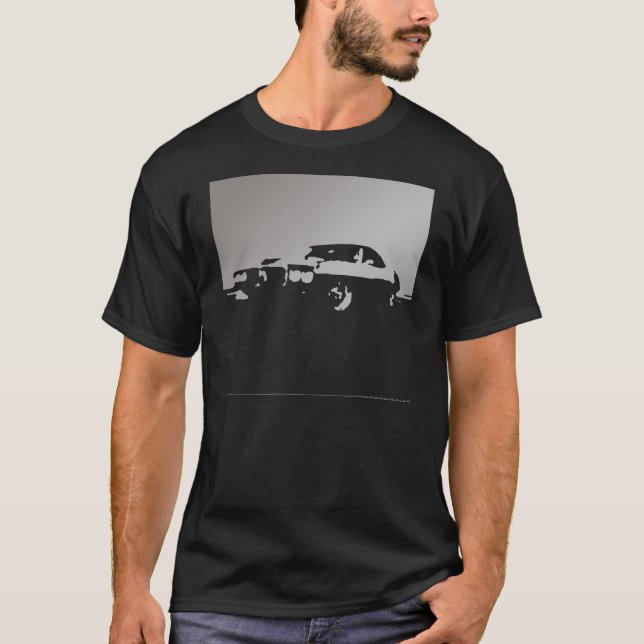 Pontiac Firebird 1969 - försilvra på mörk T-shirt (Framsida)