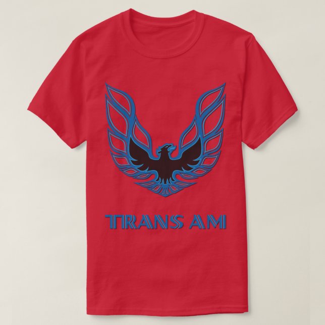 Pontiac Firebird TransAm Blue T Shirt (Design framsida)
