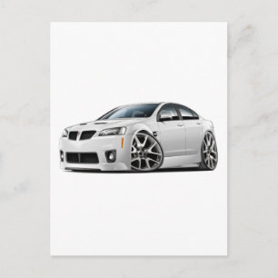Pontiac G8 GXP White Car Vykort