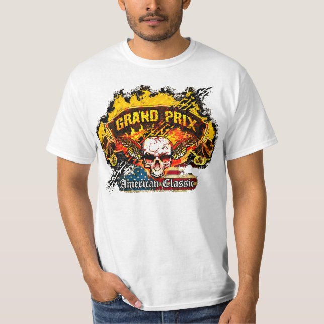 Pontiac grand prix - sammanbrottbanerskalle - t shirt (Framsida)