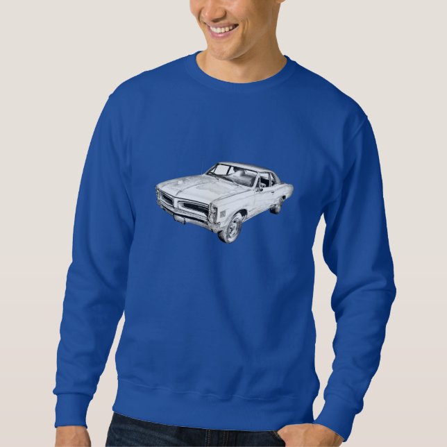 Pontiac Le Mans bilillustration 1966 Lång Ärmad Tröja (Framsida)
