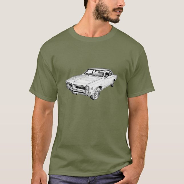 Pontiac Le Mans bilillustration 1966 Tee Shirt (Framsida)