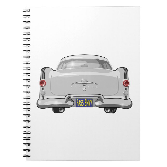 Pontiac stjärnachef 1955 anteckningsbok med spiral (Framsidan)