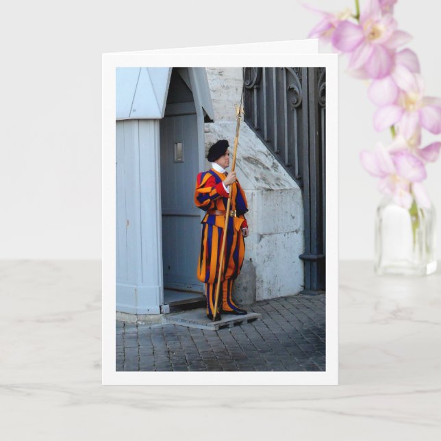 Pontifical Swiss Guard in Sentry Box Kort (Orkide)
