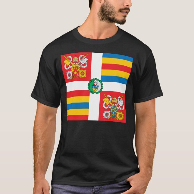 Pontifical T-tröja för schweizarevaktbaner T Shirt (Framsida)