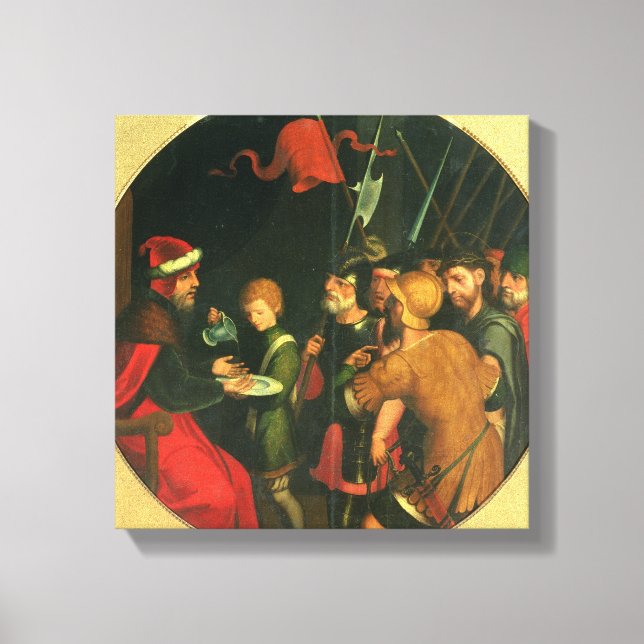 Pontius Pilate tvättar Händer Canvastryck (Framsida)