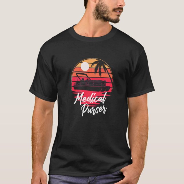 Pontonbåt Matchande fartygsgrader Pontonbesättning T Shirt (Framsida)