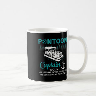 Pontonkapten Definition Rolig Pontonbåt Båt Kaffemugg