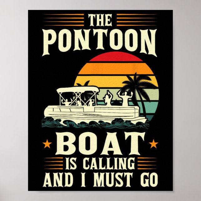 Pontoon-båten ringer och jag måste gå Pontoon Poster (Framsidan)