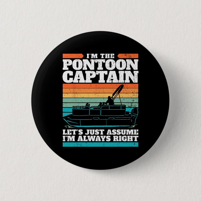 Pontoon-båtkapten är alltid Höger i Pontoon Knapp (Framsida)