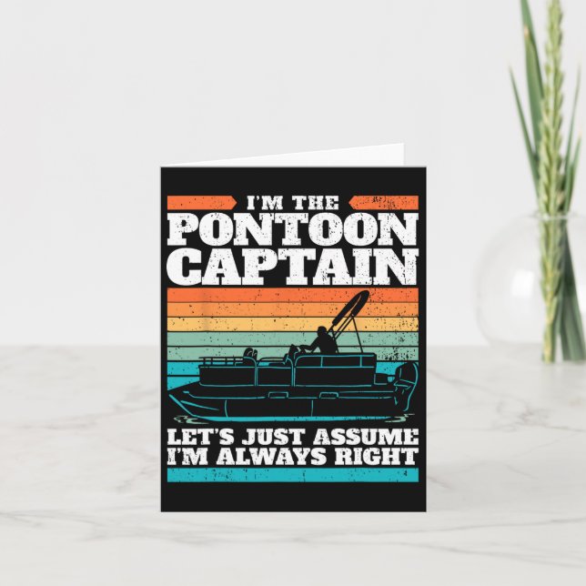 Pontoon-båtkapten är alltid Höger i Pontoon Kort (Framsida)